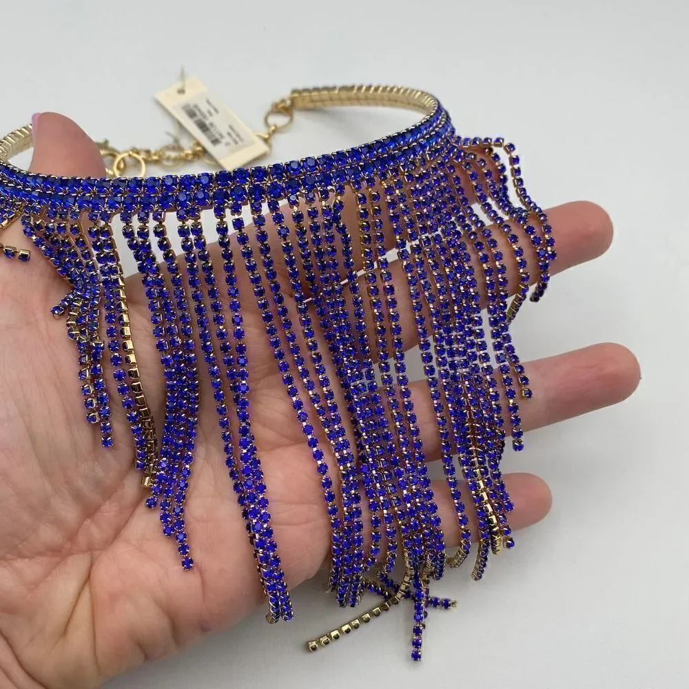 Amrita Singh Blue Crystal Statement Choker